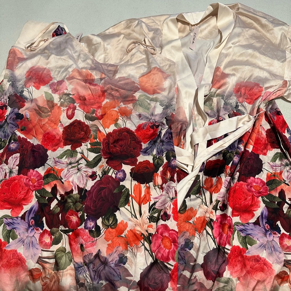 Soma Floral Robe & slip dress